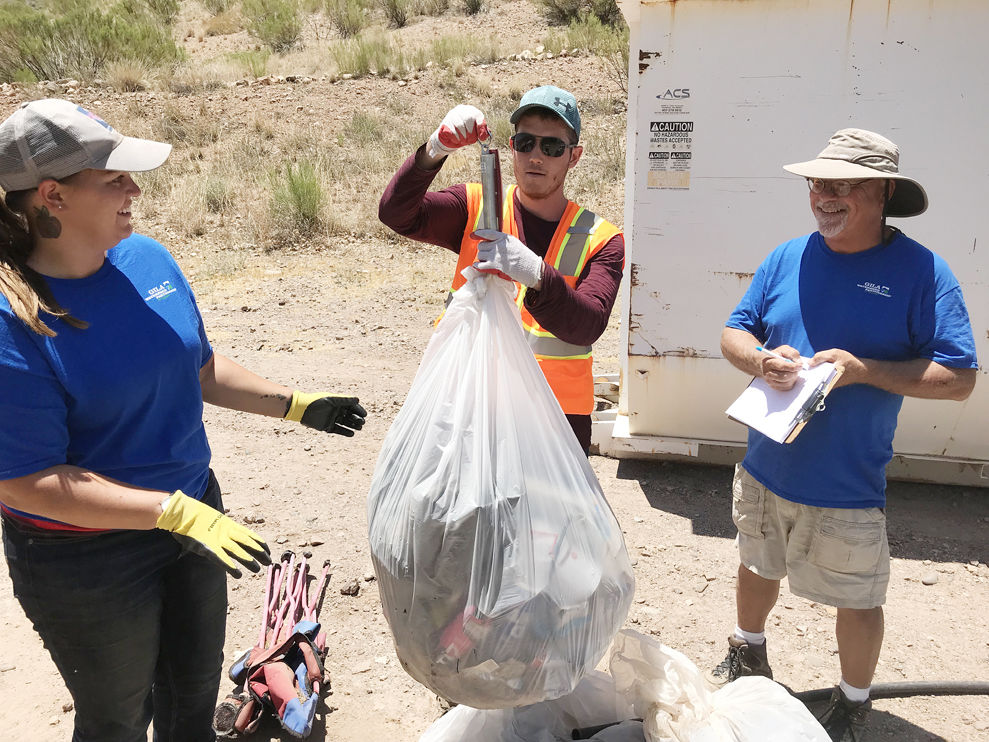 Weighing the trash